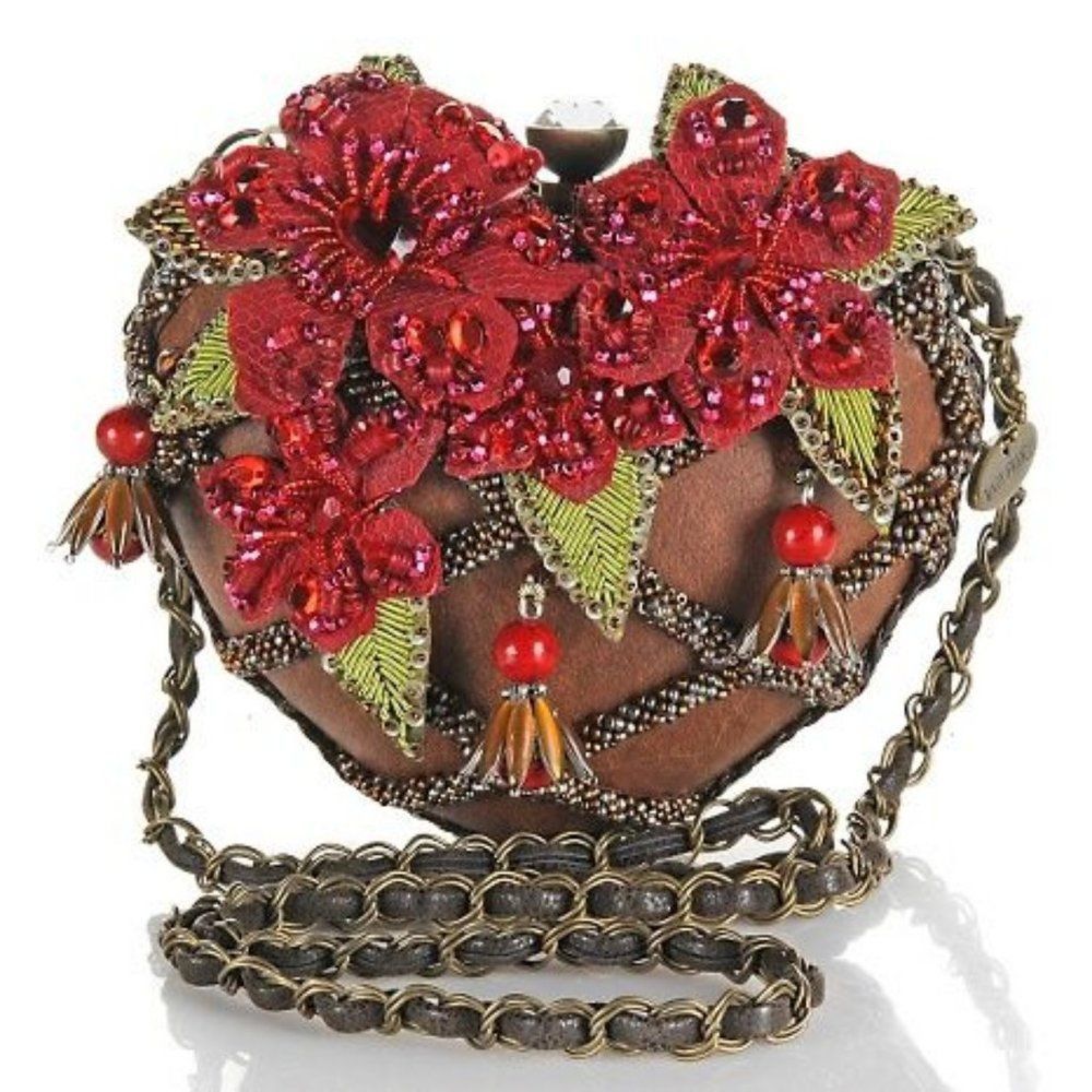 MARY FRANCES "Tangled Love" Beaded Shoulder Bag